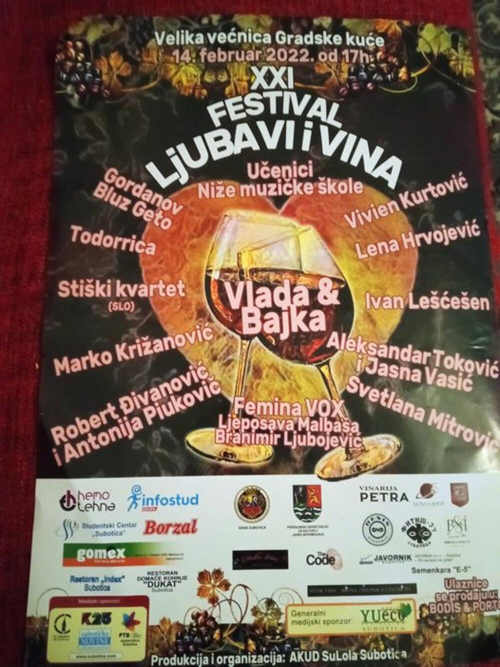 Festival muzike i vina, Subotica