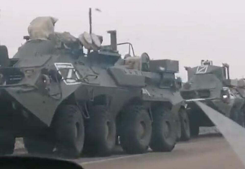 Konvoj Ruski oklopnjaci na putu u Ukrajinu