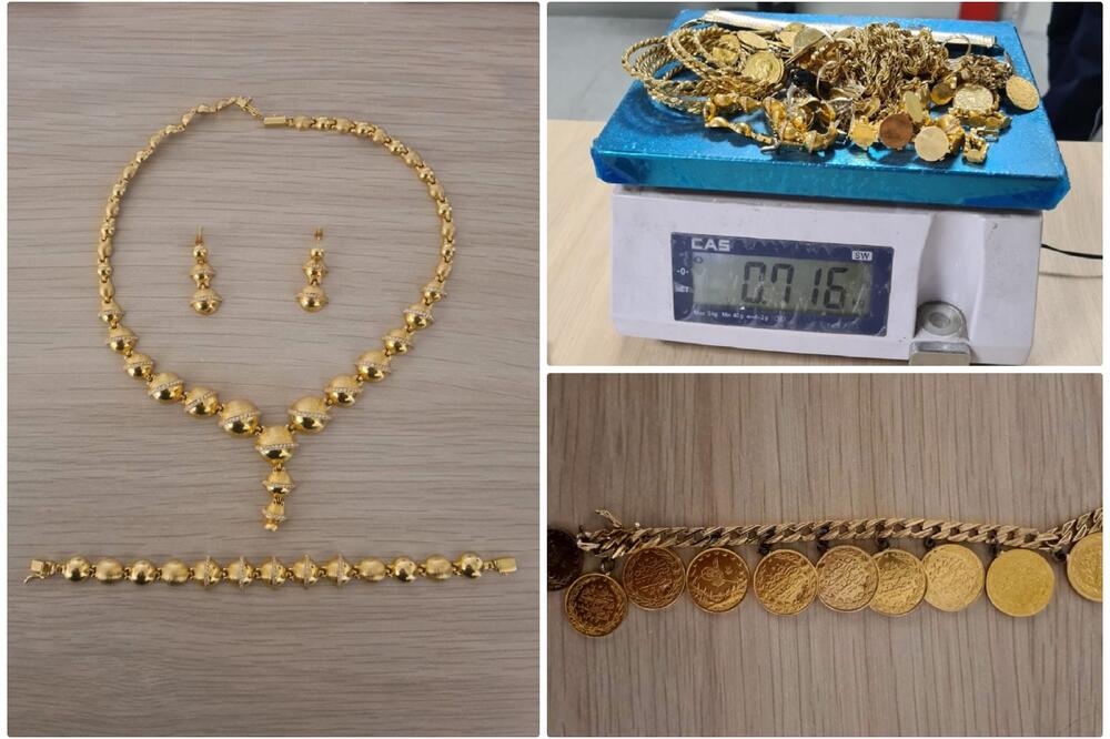 SPREČENO KRIJUMČARENJE NA BATROVCIMA: Carinici otkrili prtljag pun zlatnog nakita