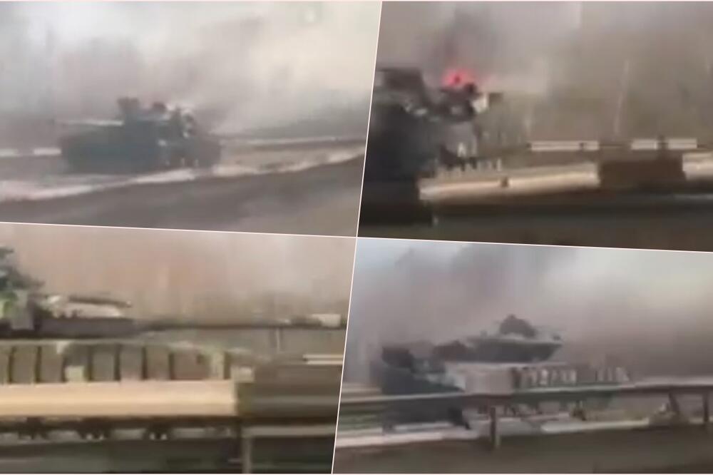 KAO U BASRI 1991 Masakr ukrajinskih tenkova T-64BV na auto-putu kod Hersona! VIDEO