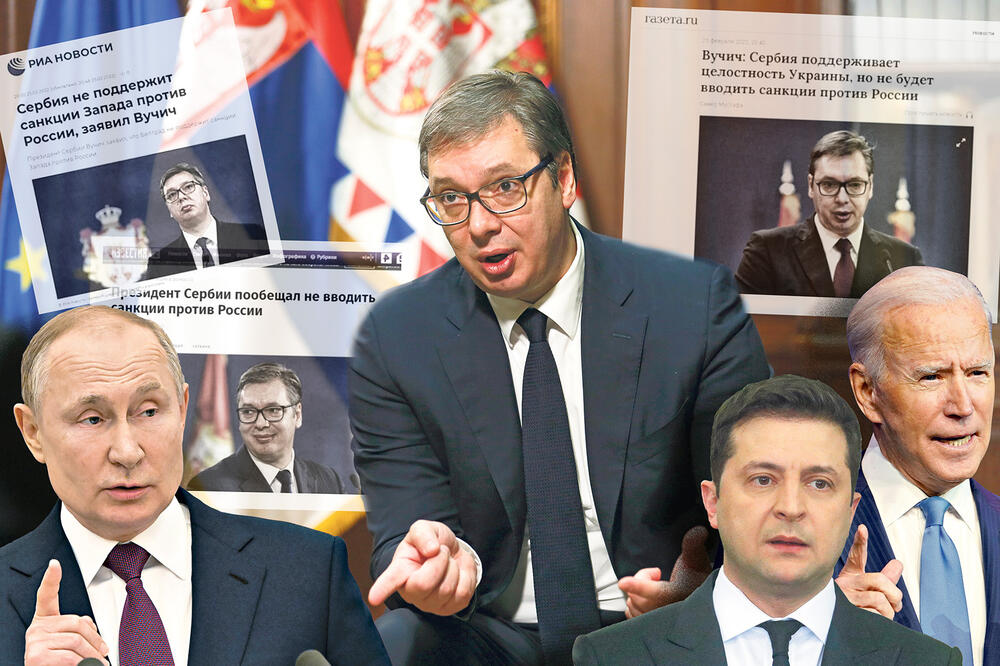 Aleksandar Vučić, Vladimnir Putin, Volodimir Zelenski, Joe Biden, Džozef Bajden, stav, Rusija Sankcije
