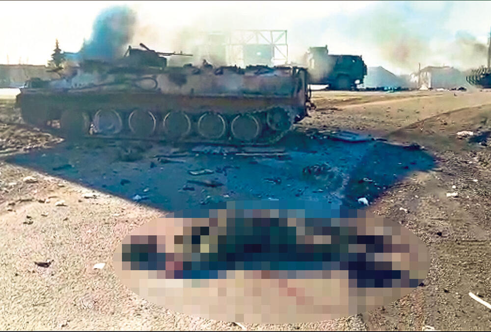 Užas Veliki broj  žrtava i uništenih vojnih vozila u ratu u Ukrajini