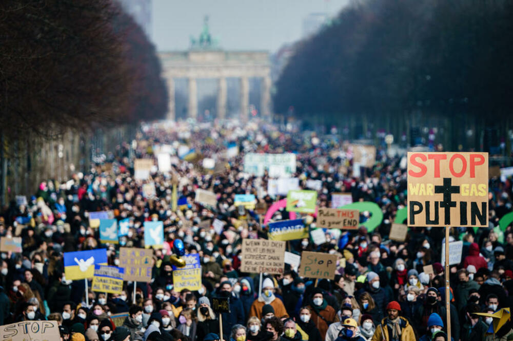 Nemačka, Ukrajina, rat u Ukrajini, protesti protiv rata u Ukrajini, Berlin
