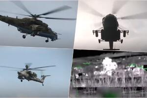 SNIMAK RUSKOG MINISTARSTVA ODBRANE Ovako deluju borbeni helikopteri protiv ukrajinskog oklopa VIDEO