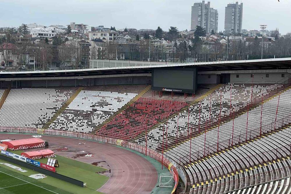 GROBARI DEMOLIRALI JUŽNU TRIBINU MARAKANE: Goreo je stadion! Šteta je 25.000 evra, KO ĆE TO DA PLATI?