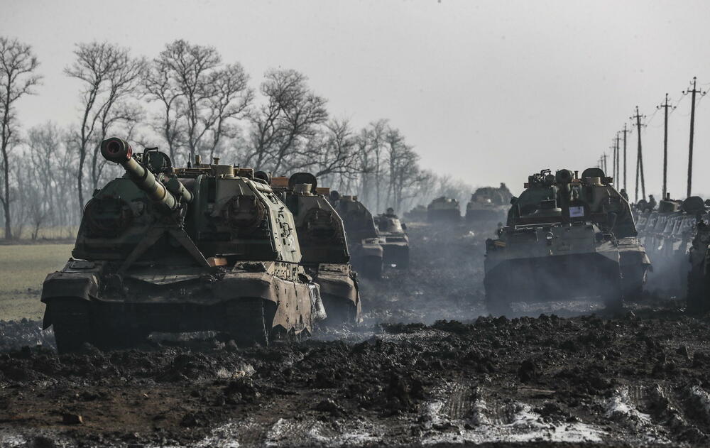 Ukrajina, tenkovi, kolona