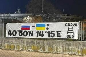 BOLESNA MRŽNJA! Zastrašujući transparent ispred stadiona: Navijači Rusima dali koordinate za BOMBARDOVANJE grada ljutog rivala!