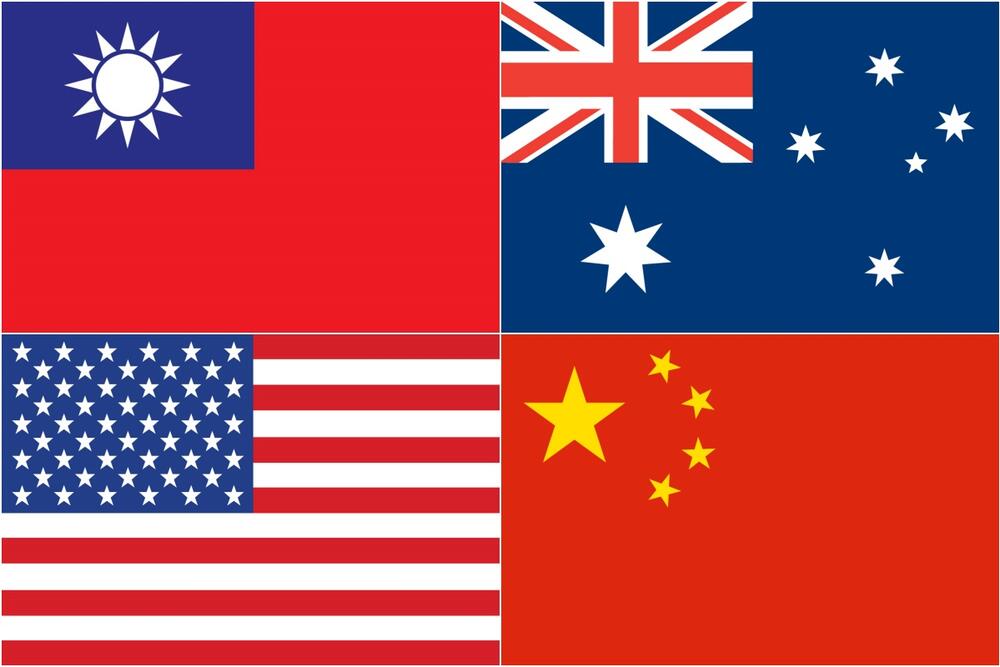 Tajvan, Kina, Amerika, Australija