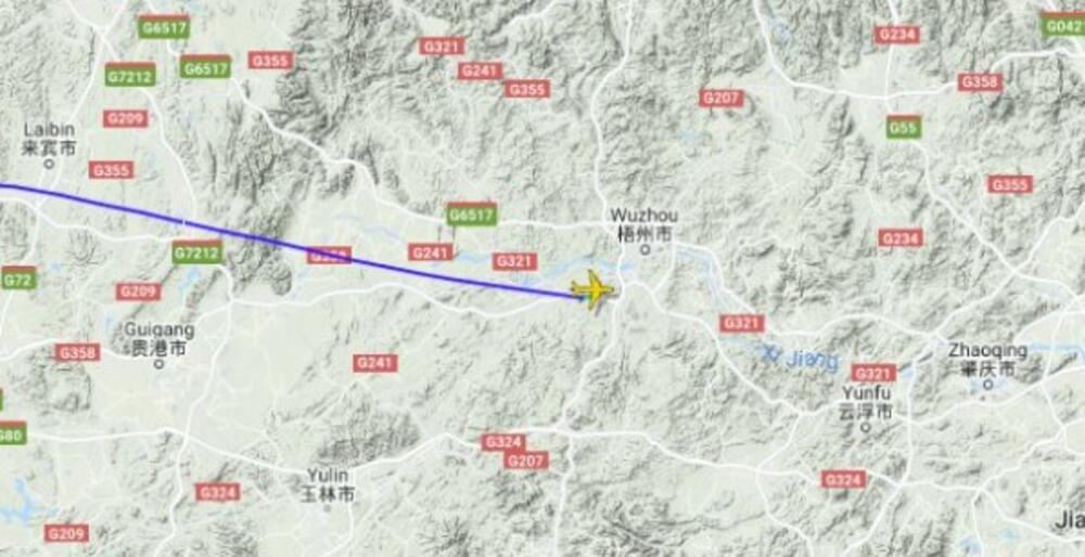 Kina, Gunangdžu, pad, boing 737