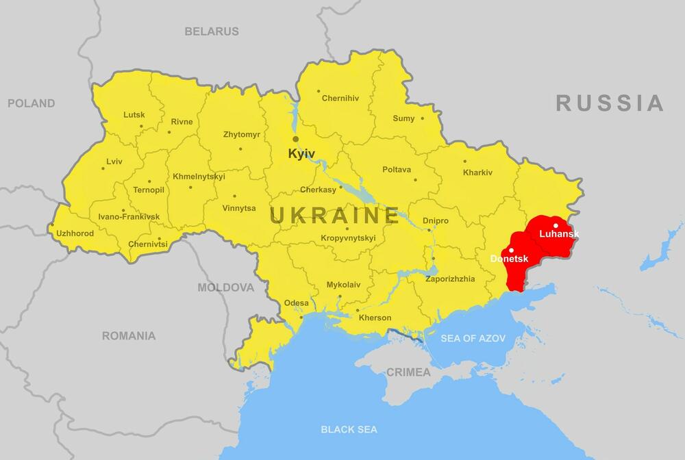 0664786721, Donbas, Ukrajina, Donjeck, Lugansk, mapa Donbasa
