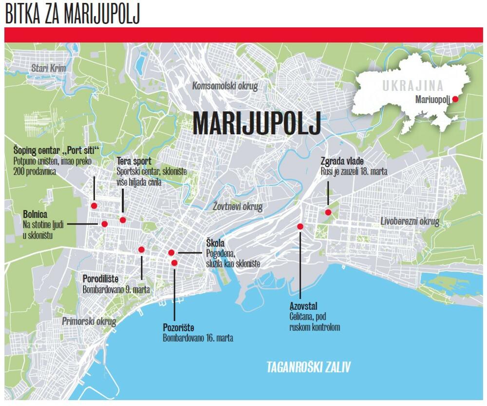 Marijupolj, mapa Marijupolj