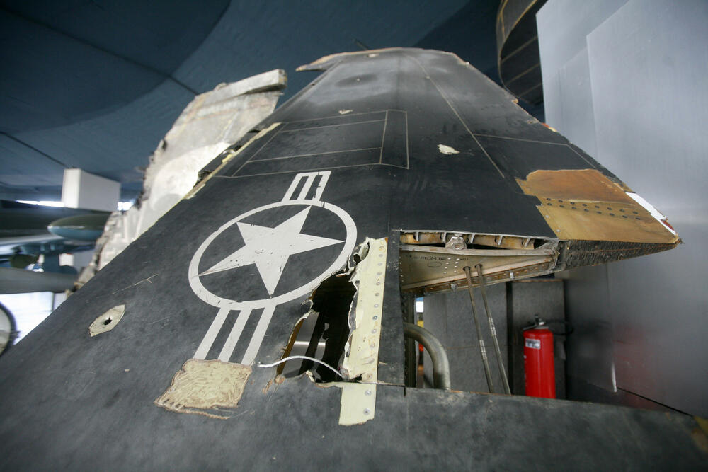 Olupina F-117 u Vazduhoplovnom muzeju u Beogradu 