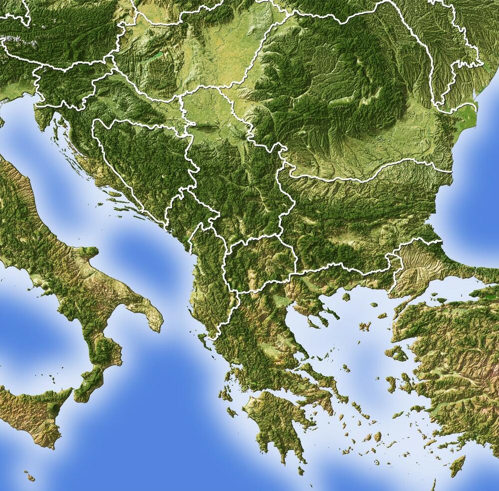 karta Srbije, Balkan, 0076250977