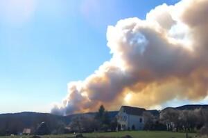 POŽAR KOD KRALJEVA: Gori šuma, jak vetar razbuktava plamen (VIDEO)
