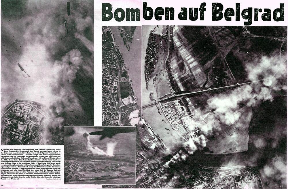 Der Adler, 1941. - Fotoreportaža o bombardovanju Beograda u nemačkom propagadnom listu