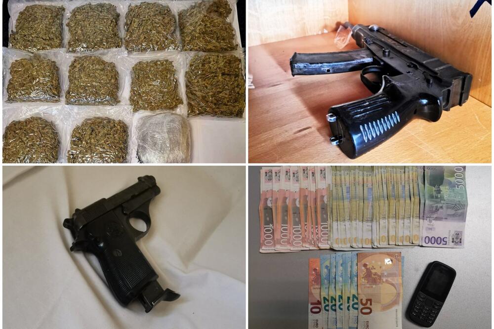 POLICIJSKA AKCIJA U BEOGRADU: Zaplenjena droga, oružje i novac! 2 uhapšena