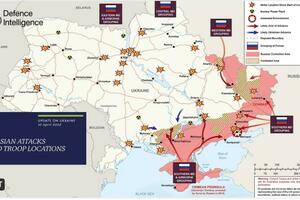 BRITANCI OBJAVILI NOVU MAPU POPRIŠTA U UKRAJINI: Istok i jug zemlje su U CRVENOM a svi se pitaju kuda ide ovaj ruski konvoj (FOTO)