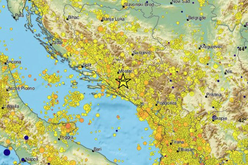 KARTA ZEMLJOTRESA: Potresi koji su od 1960. pogodili jugoistočnu Evropu, ovo su najrazorniji i najsmrtonosniji FOTO