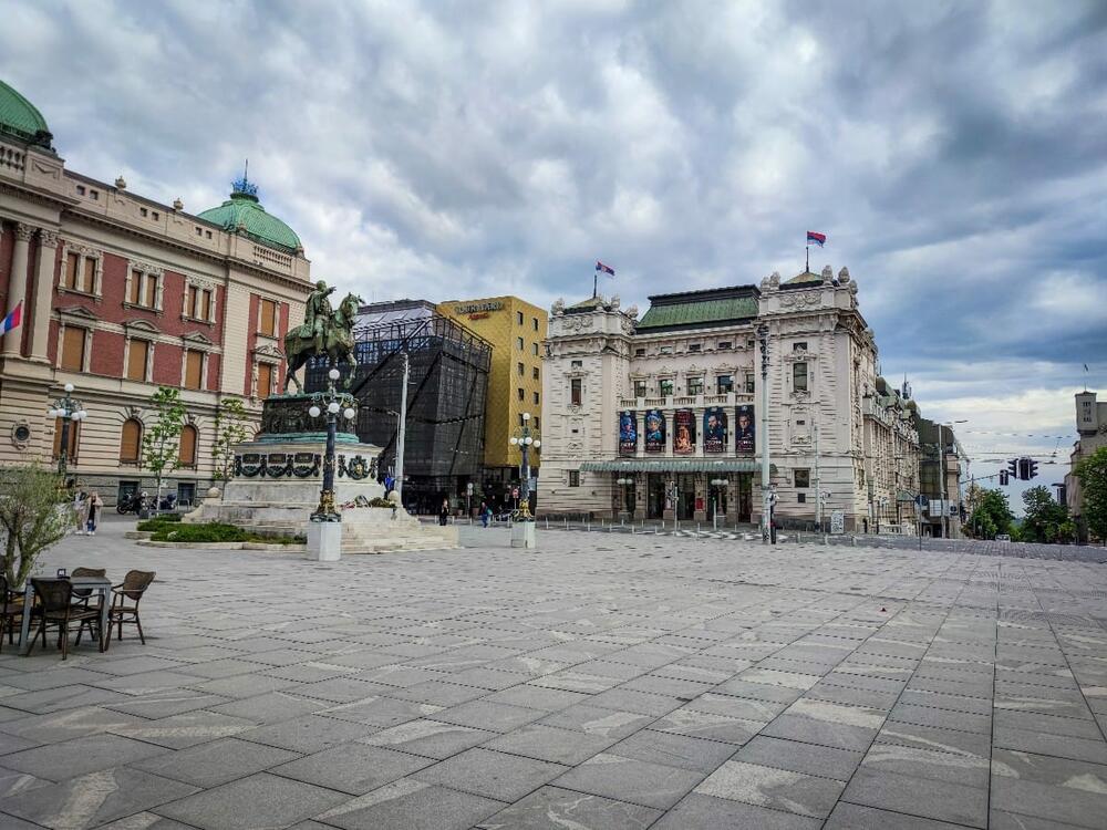 puste ulice, Beograd, praznični dani, neradni dani, Trg Republike, Narodni Muzej, Narodno Pozorište
