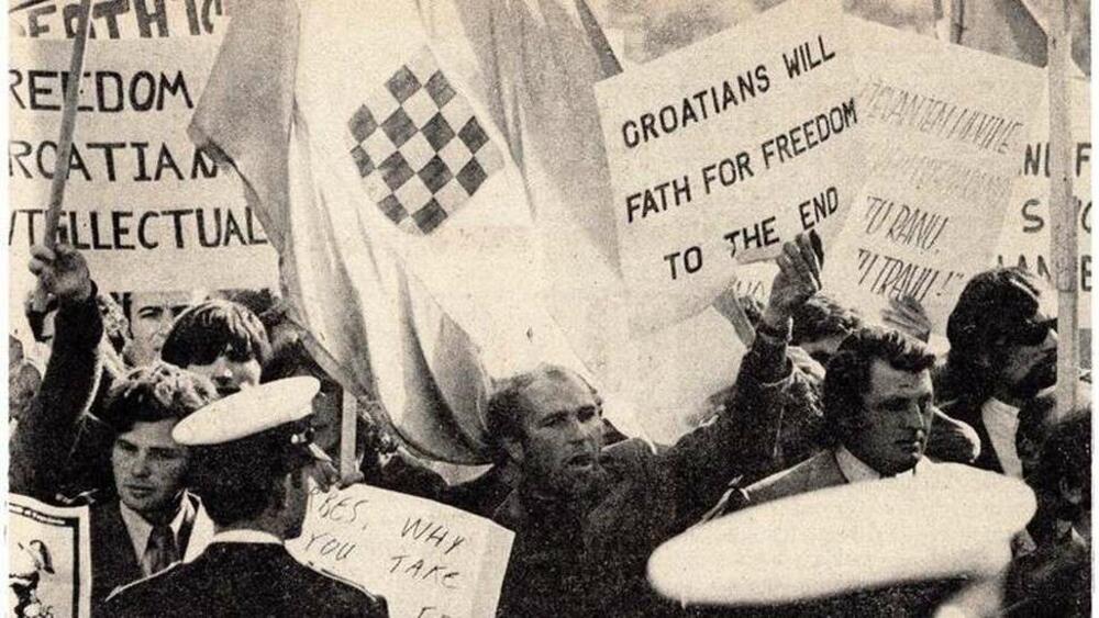 Ustaše na protestima protiv SFRJ