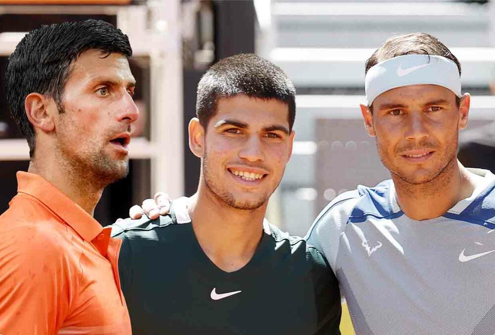 Novak Đoković, Karlos Alkaraz, Rafael Nadal