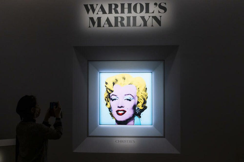 Endi Vorhol, Merilin Monro, Shot Sage Blue Marilyn, aukcija, slikarstvo
