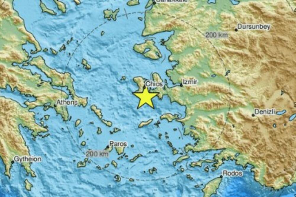 TRESLO SE TLO U GRČKOJ: Zemljotres jačine 4,5 stepeni, epicentar 26 kilometara od ostrva Hios