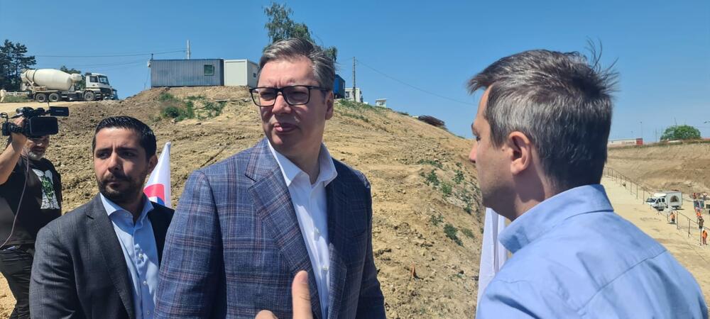 Aleksandar Vučić u obilasku radova na obilaznici