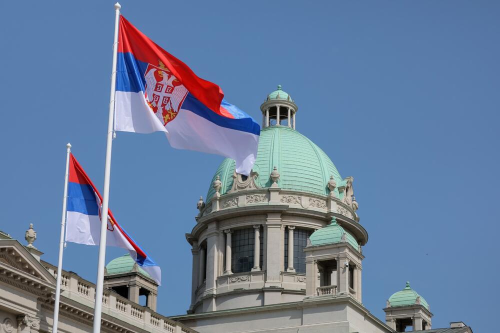 Skupština Srbije, Zastava Srbije, Skupština Srbije panorama
