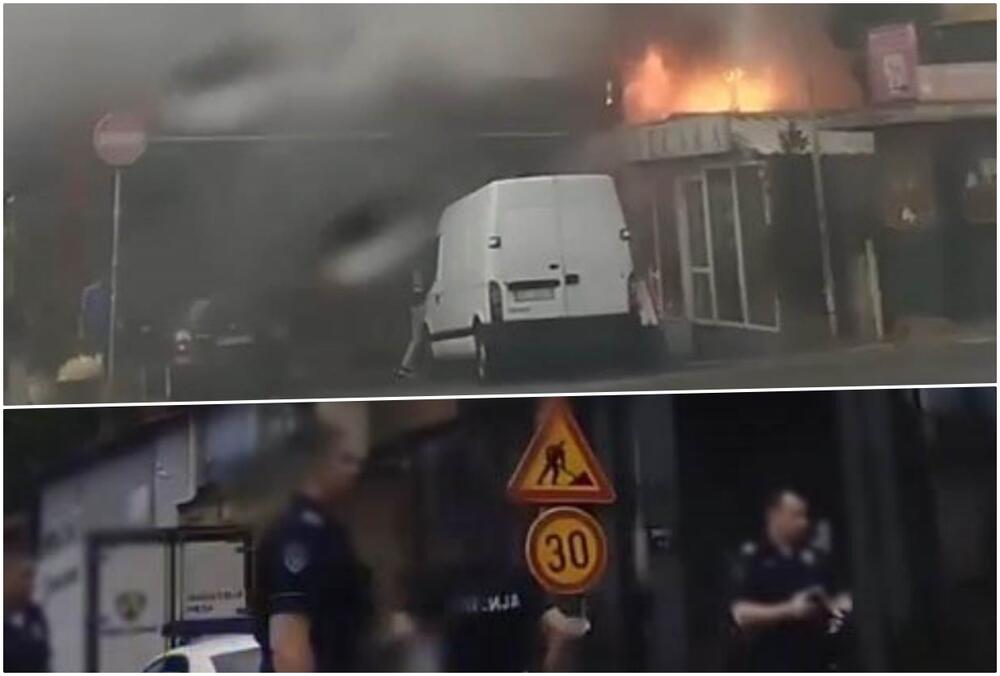 VELIKI POŽAR NA BANOVOM BRDU: Gust, crni dim širi se Požeškom, lokal u plamenu! Na licu mesta policija i vatrogasci VIDEO