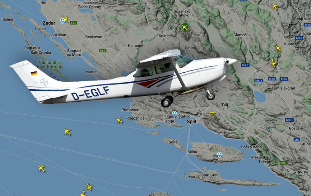 Avion, Cesna, Cessna 182, d-eglf, Srušio, Hrvatska