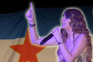 JA SAM JUGOSLOVENKA! Viki Miljković napravila lom pevajući ispod zastave velike JUGE (VIDEO)