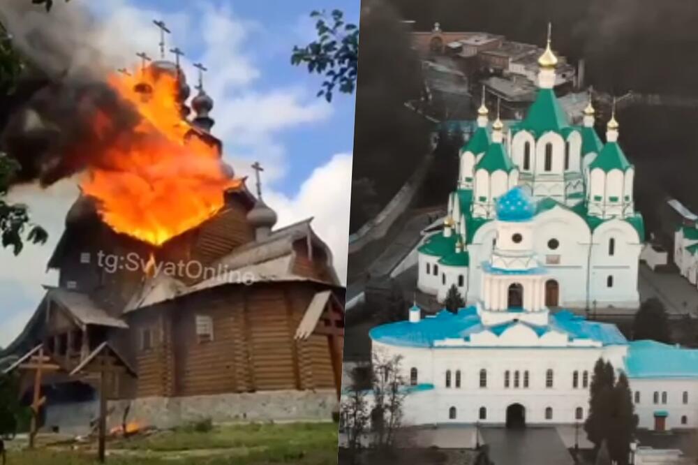 UKRAJINSKA PROPAGANDA? Optužili Ruse za požar u hramu u Donjecku, pre mesec dana ih Ministarstvo odbrane Rusije upozorilo! VIDEO