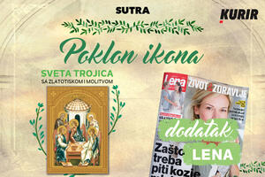 Ne propustite SUTRA dva poklona uz Kurir: ikona SVETE TROJICE sa zlatotiskom i molitvom, plus dodatak porodični magazin LENA
