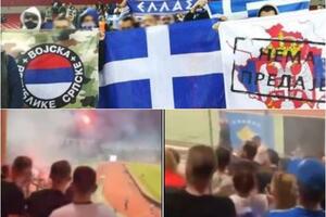 ISPLIVALI NOVI SNIMCI HAOSA U VOLOSU: Grčki navijači priredili PAKAO pristalicama LAŽNE države Kosovo! NISU ZNALI ŠTA IH JE SNAŠLO
