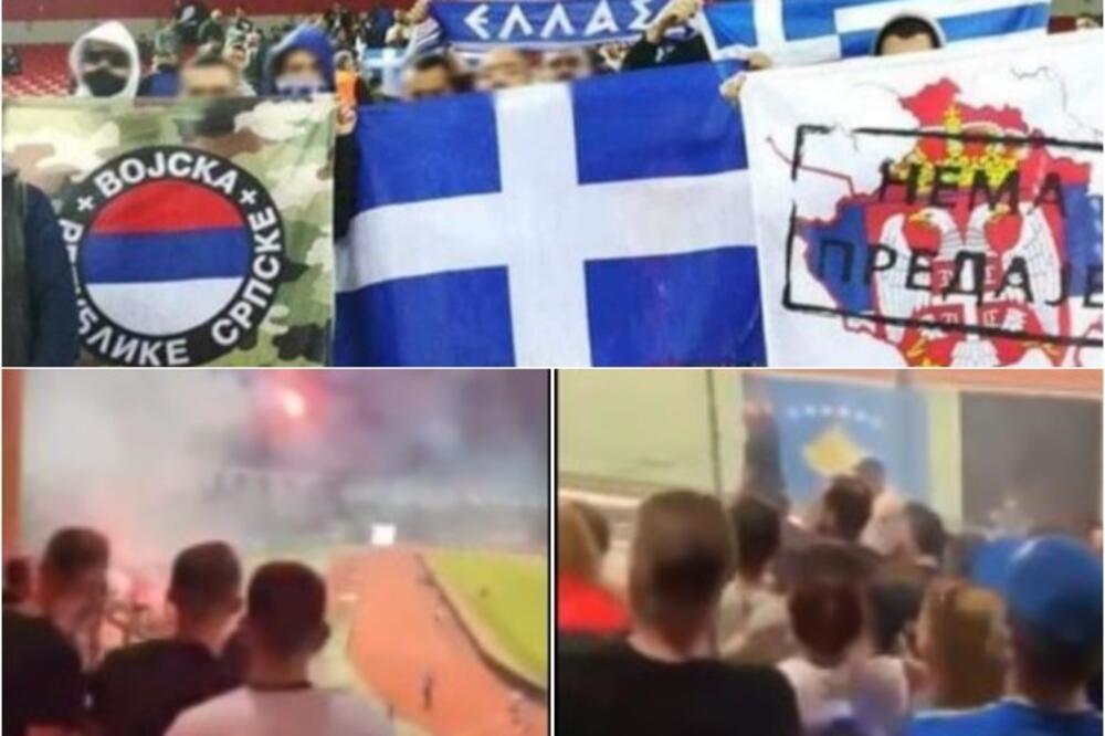 ISPLIVALI NOVI SNIMCI HAOSA U VOLOSU: Grčki navijači priredili PAKAO pristalicama LAŽNE države Kosovo! NISU ZNALI ŠTA IH JE SNAŠLO
