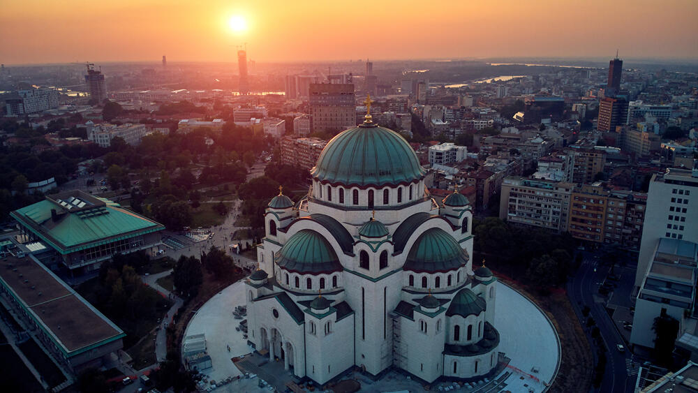 Beograd, Beograd Panorama, Hram Svetog Save, Hram Svetog Save panorama