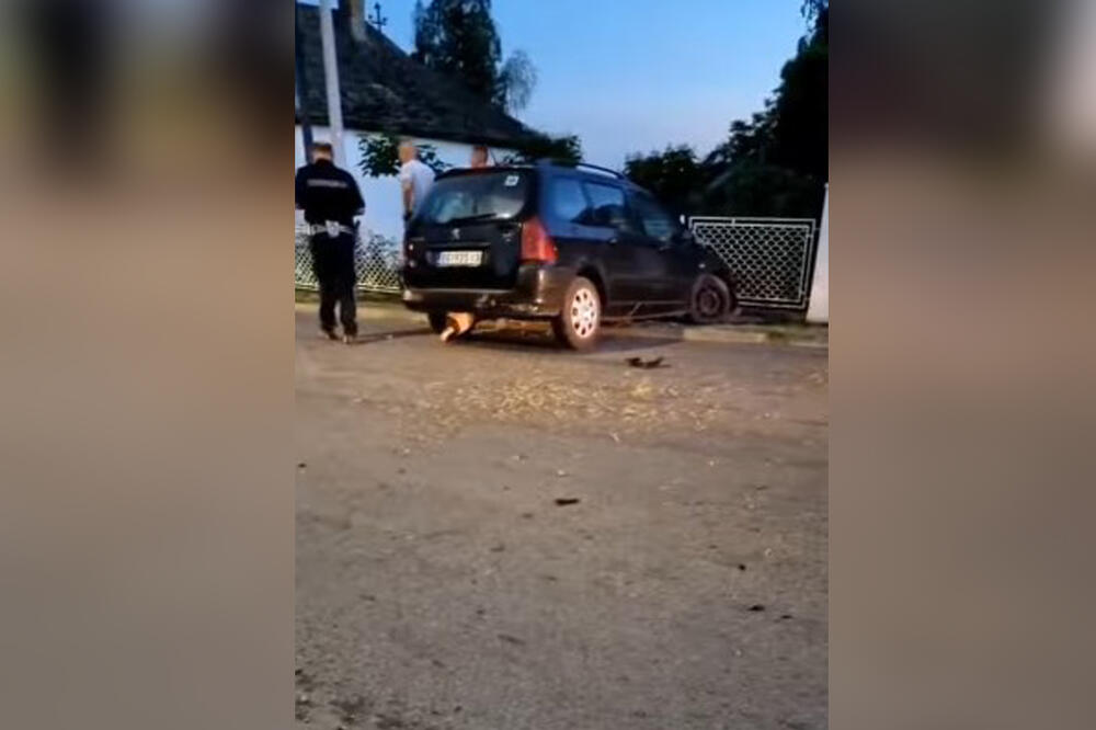 KRŠ I LOM! Automobil uleteo u dvorište, jedna osoba povređena (VIDEO)