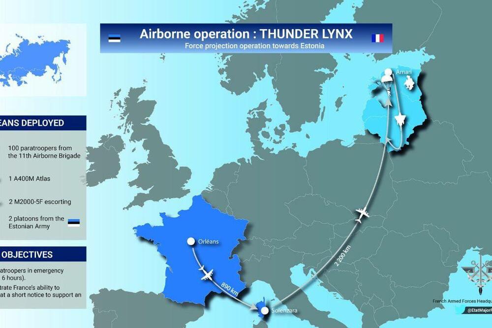 FRANCUSKA VOJSKA IZVELA OPERACIJU GROM-RIS 100 padobranaca uz pratnju dva MIRAŽA preko pola Evrope prebačeno HITNO u Estoniju!