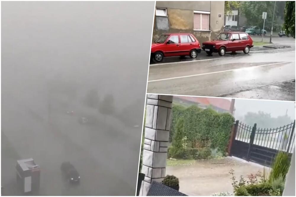 STRAŠNO NEVREME NA JUGU SRBIJE: Olujni vetar čupao drveće i nosio crepove, u Leskovcu padao grad! (VIDEO)