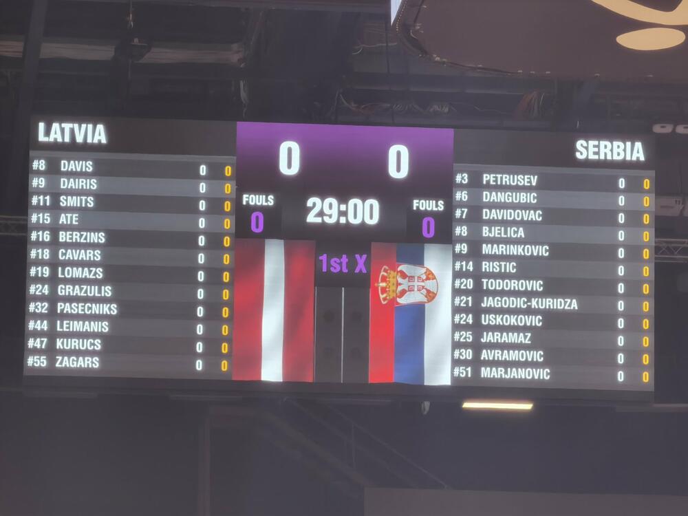 Srbija, Letonija, košarka