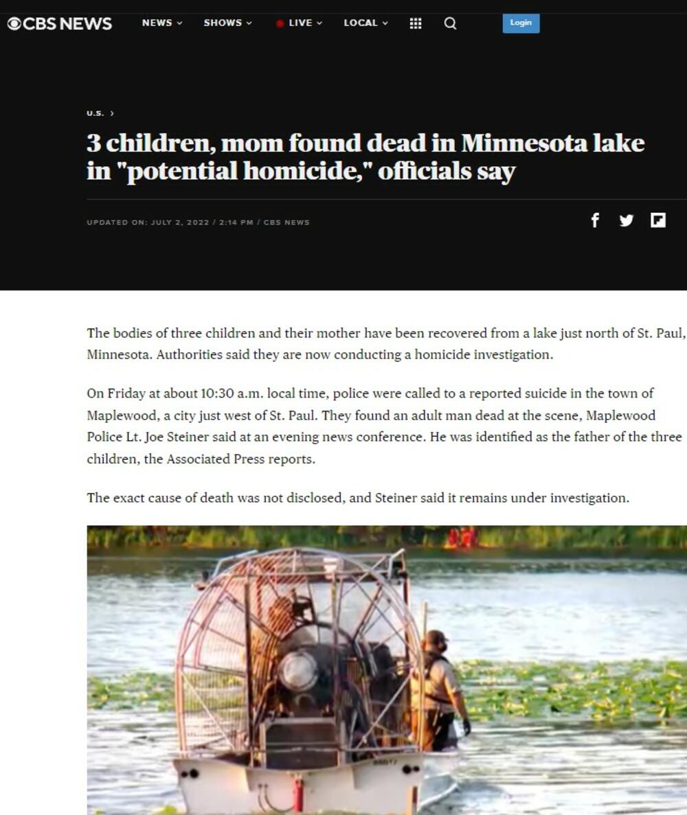 jezero, Minesota, deca, žena, muž, utopljeni