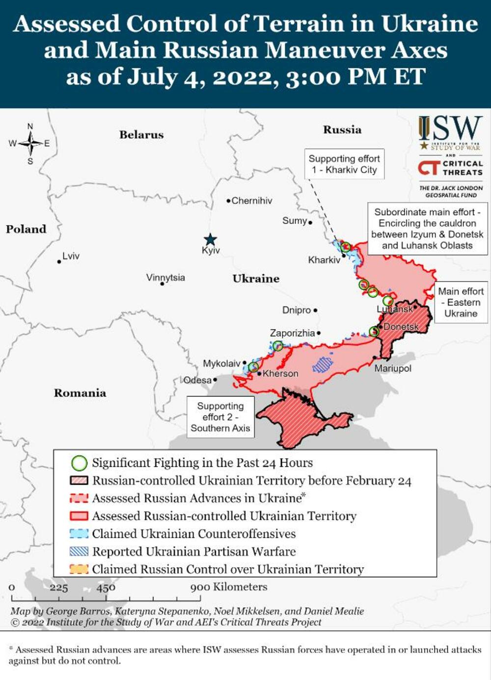 mapa ruskih snaga u Ukrajini