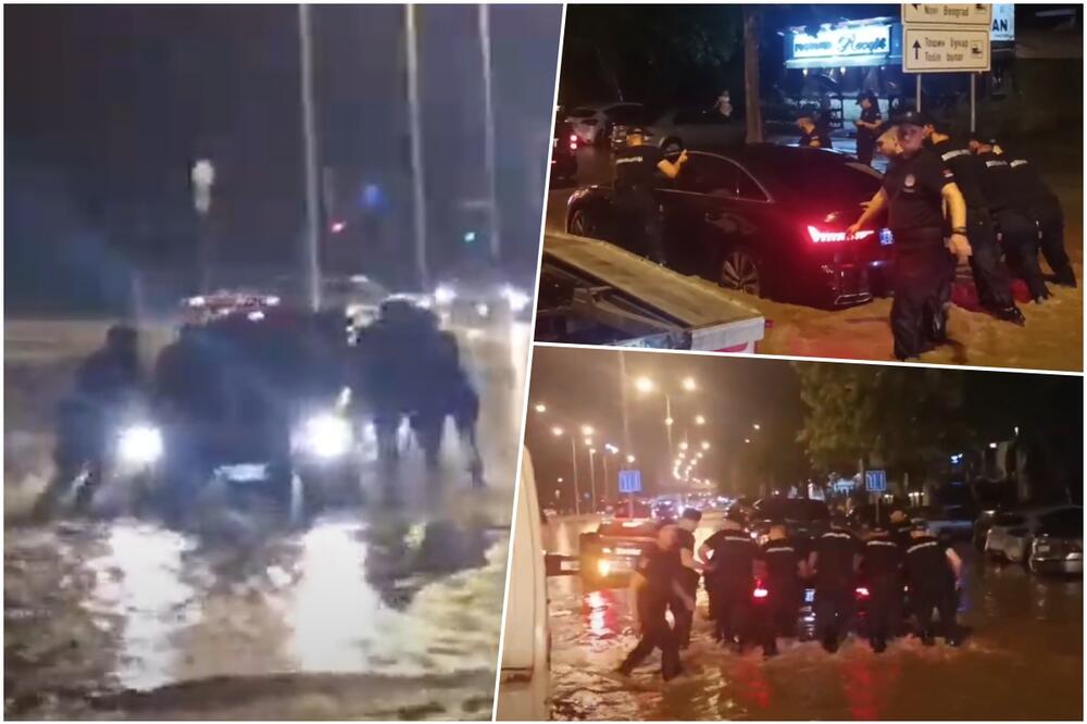 POLICAJCI IZNOSE LJUDE IZ VODE! Objavljen dramatičan snimak spasavanja nakon SNAŽNOG NEVREMENA u Beogradu (FOTO/VIDEO)