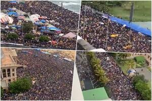 VIŠE OD 100.000 LJUDI OPKOLILO REZIDENCIJU U KOLOMBU: Pogledajte snimke HAOSA u Šri Lanki! Predsednik pobegao u zadnji čas