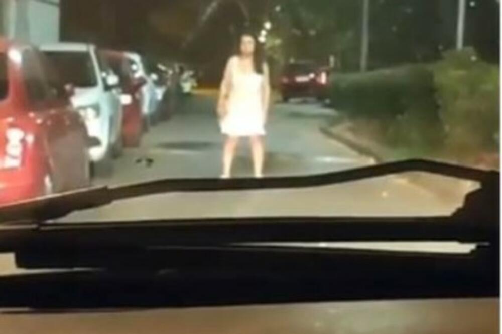 HOROR SCENA NA ZVEZDARI! Žena u belom mu ISKOČILA PRED AUTO, vozač ostao u šoku! VIDEO