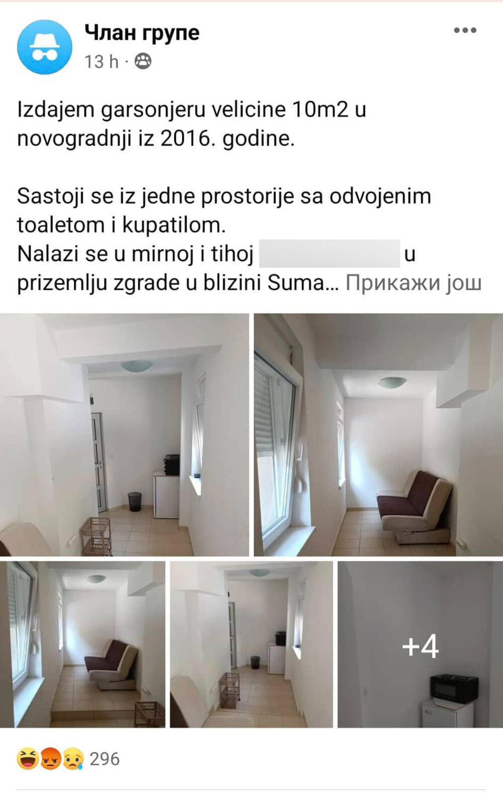 stan, garsonjera, stan od 10 kvadrata, Banovo Brdo, komentari