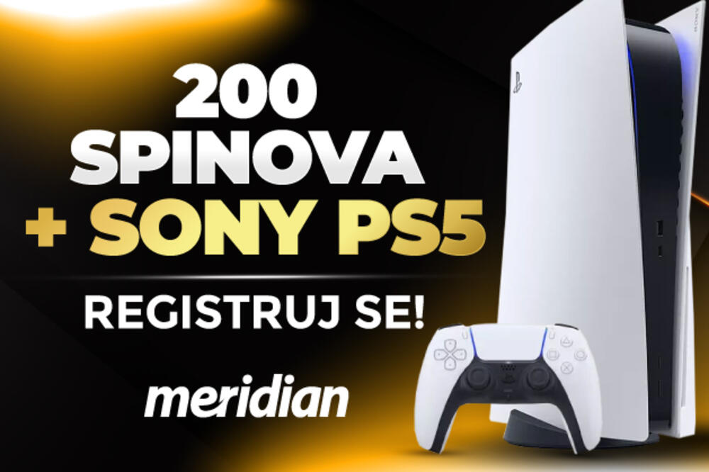 VRHUNSKI POKLON! 200 spinova i PlayStation 5 - registruj se!