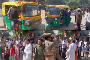 INDIJSKI POLICAJCI SKORO DOŽIVELI SRČANI UDAR: Brka iz auto-rikše izvukao 27 putnika! Zaustavili ih zbog prekoračenja brzine VIDEO