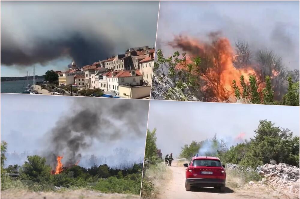 NEBO SE NE VIDI IZNAD ŠIBENIKA: Vlasti mole meštane da pomognu vatrogascima da odbrane sela od požara PAKAO NA SVE STRANE! (VIDEO)